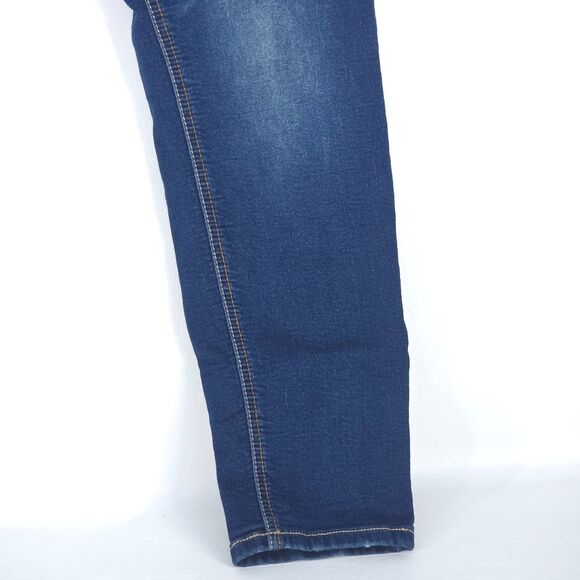 Revolution by Revolt Faded Jean Women 22W Dark Denim Stretch Tapered Distressed - Picture 16 of 16